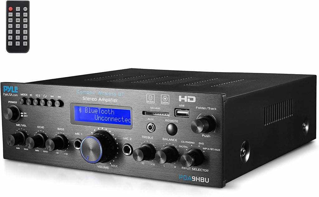 200 Watt Multi-Channel Wireless Bluetooth Home Stereo Amplifier J422