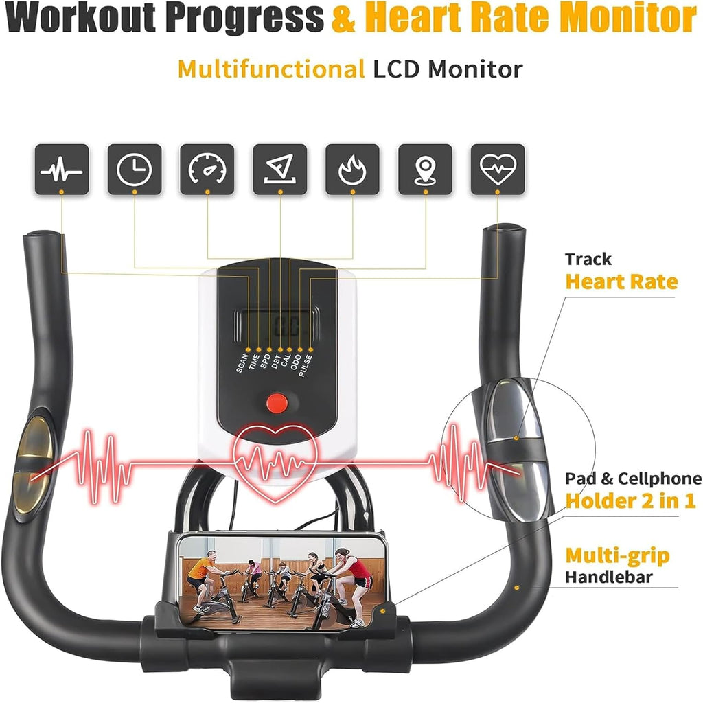 Exercise Stationary Bike with LCD Monitor S495