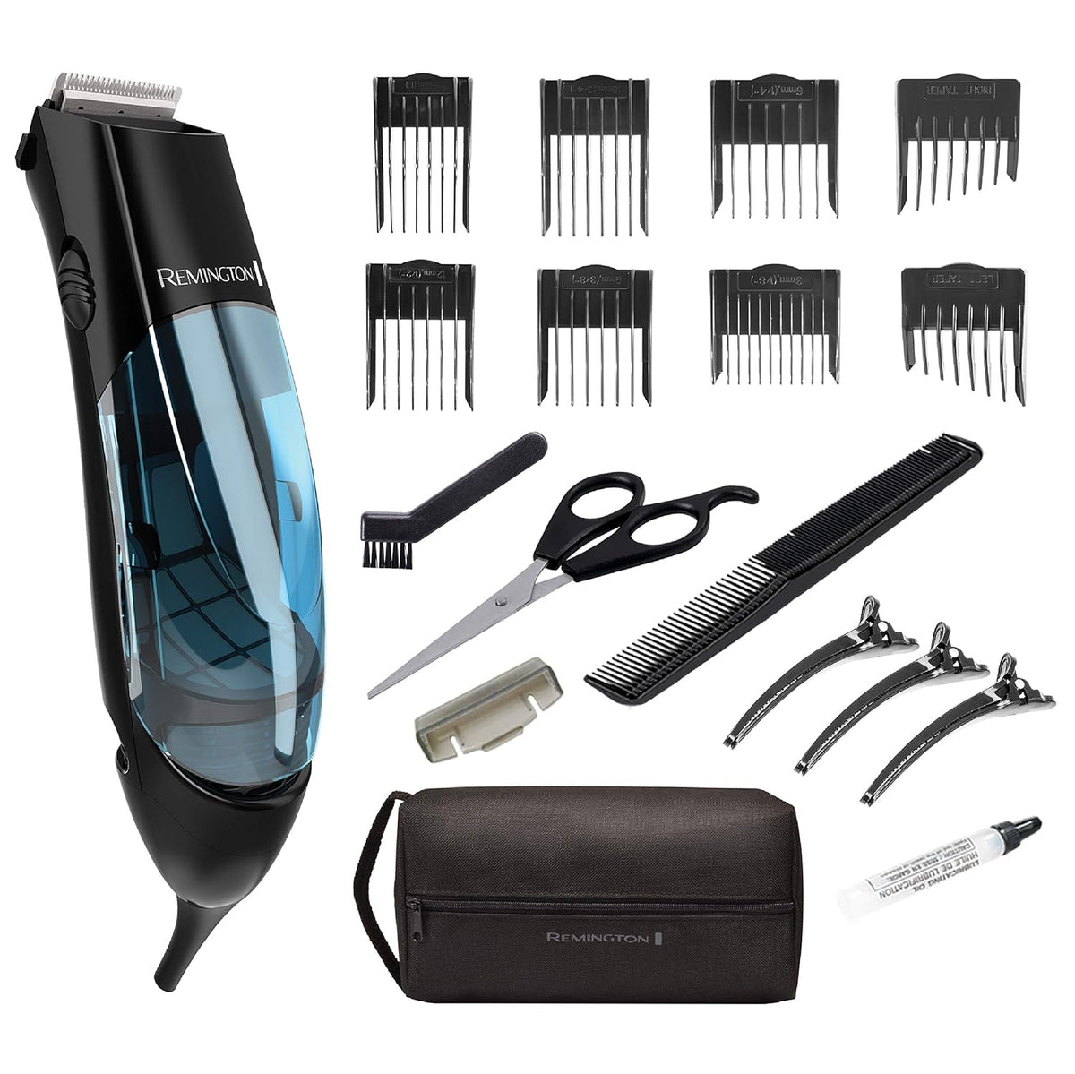 18 Piece Vacuum Haircut Kit with Removable Hair Chamber and Dual Motor Q26946