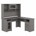 L Shaped Computer Desk With Hutch And Storage E960901