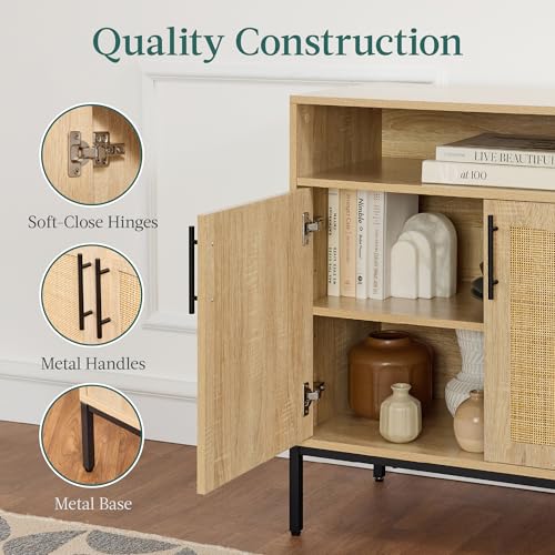 2-Door Rattan Storage Cabinet U365586