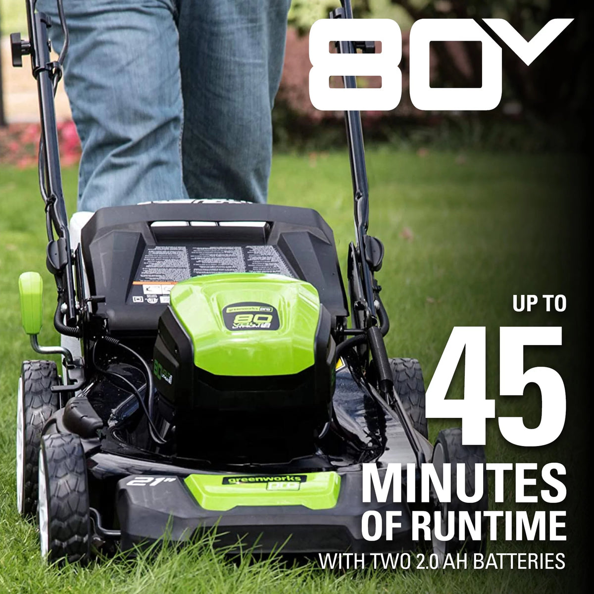80V 21 Battery Powered Push Walk-Behind Mower X3357