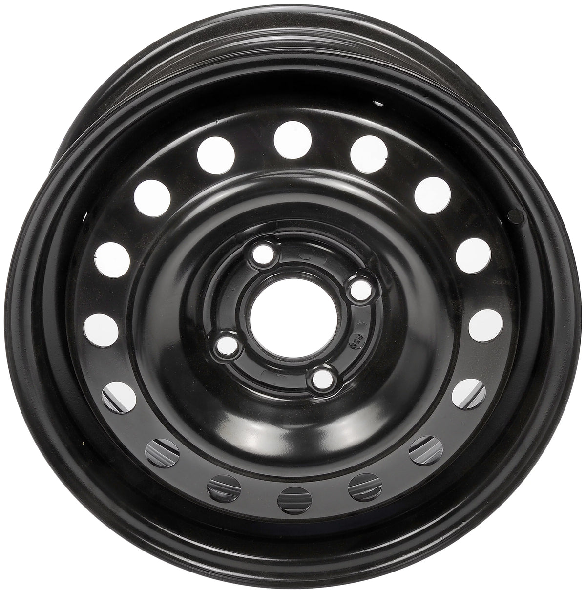 Steel 15 x 6-inch 4-Lug Black Wheel Rim B15349
