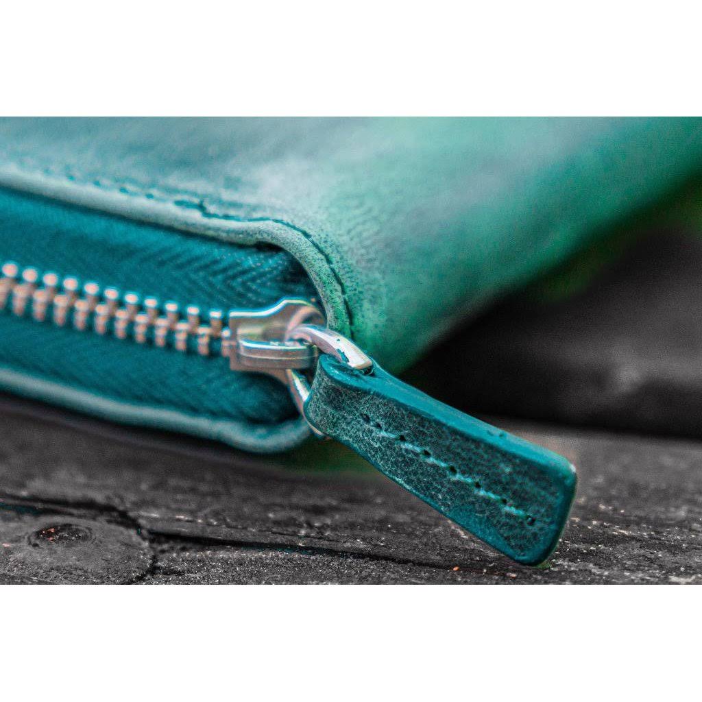 Forest Green 5 Pen Zipper Case Q5732