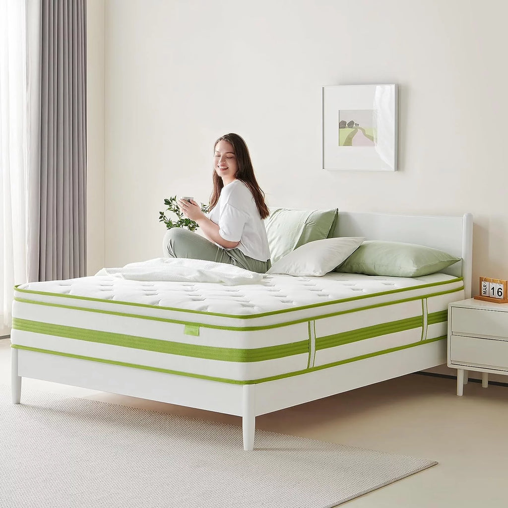 Queen 12 Inch Hybrid Memory Foam Mattress I142