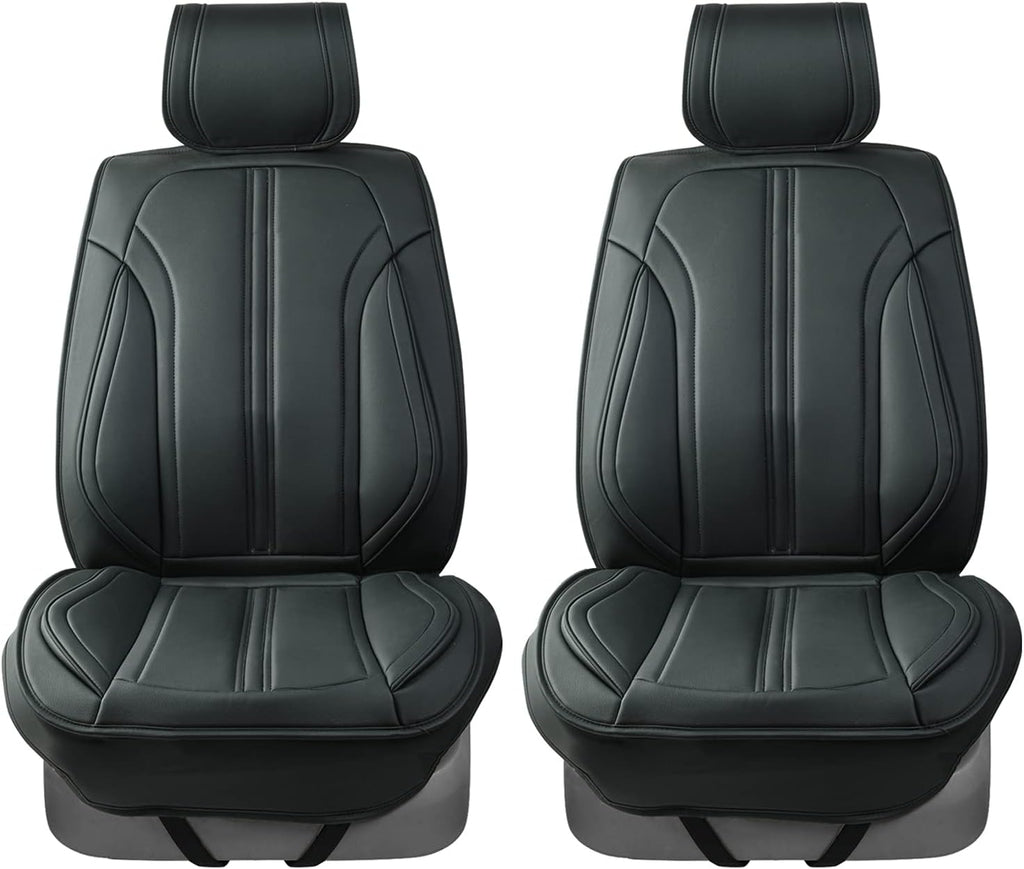 Black Leather Car Seat Covers E591048