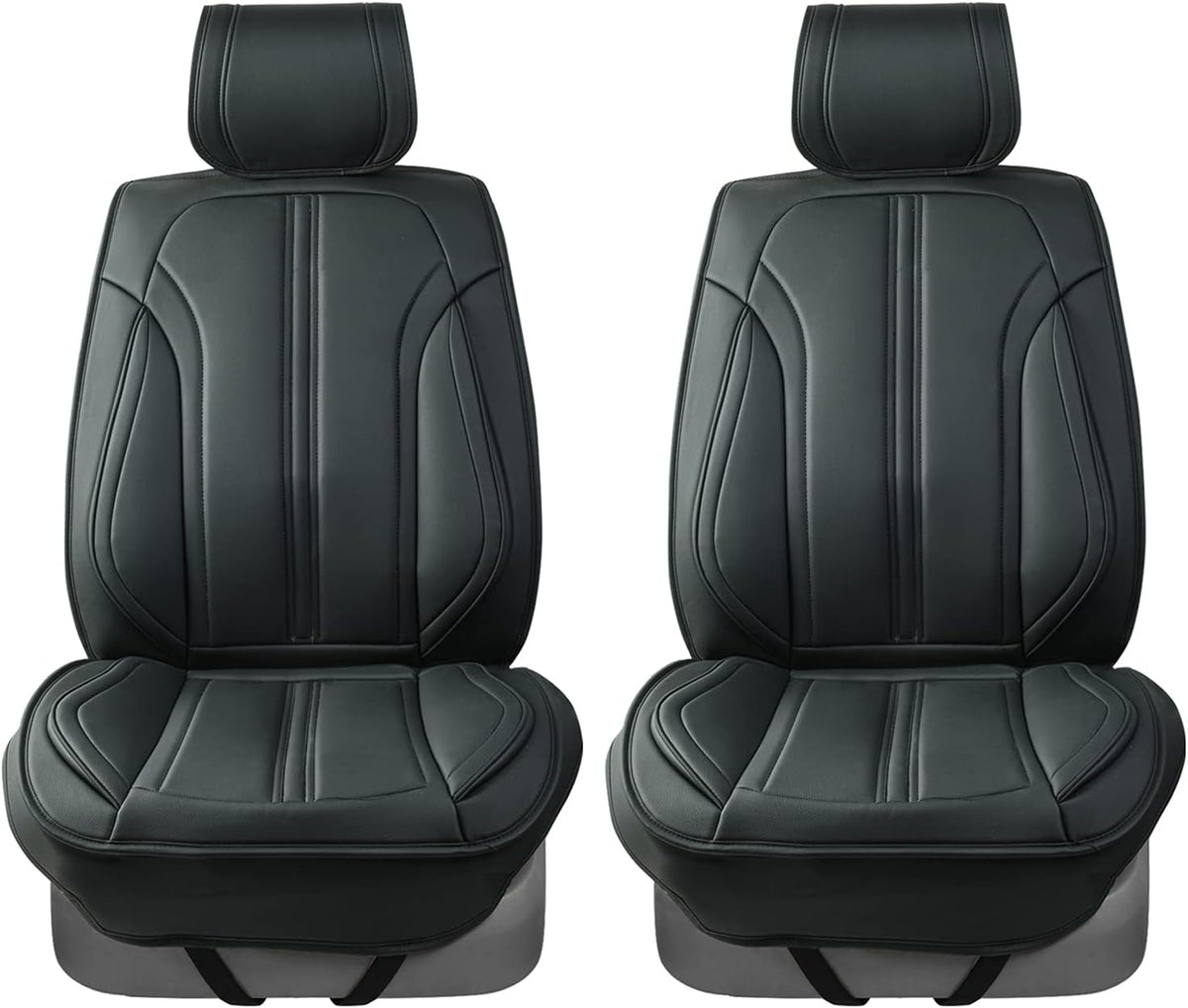 Black Leather Car Seat Covers E591048