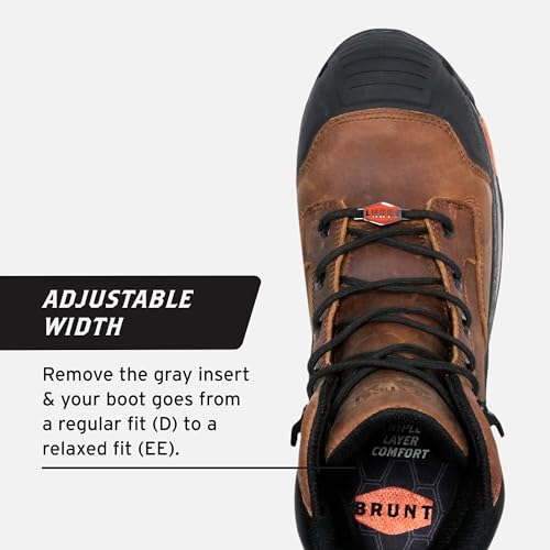 Brown 6" Waterproof Wedge Work Boot Q495547