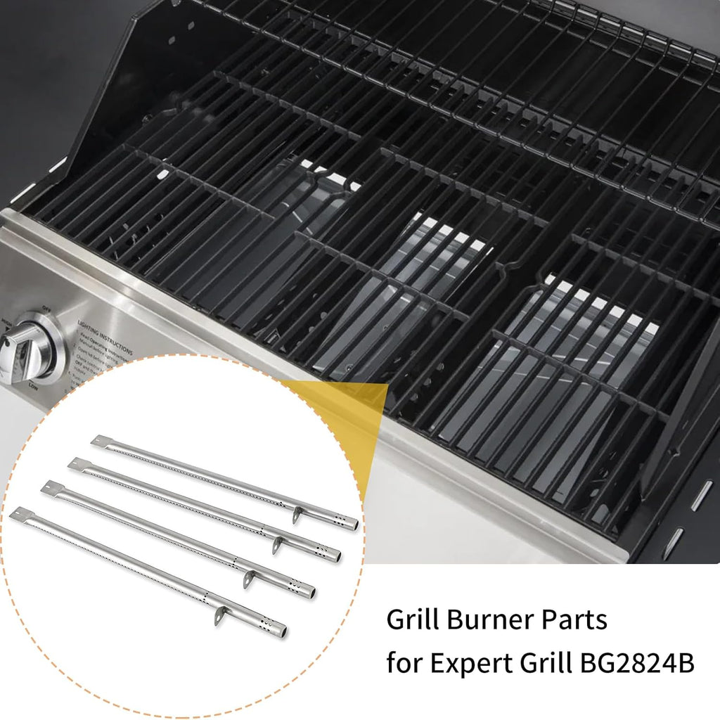 4 Pack 16.5 inch Stainless Steel Grill Burner Replacement Q7083