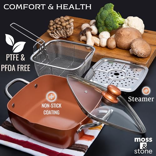 5 Pcs Non Stick Copper Cookware Set S54267