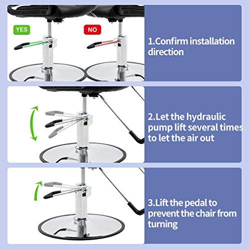 Black Heavy Duty Swivel Hydraulic Pump Barber Salon Chair X3916
