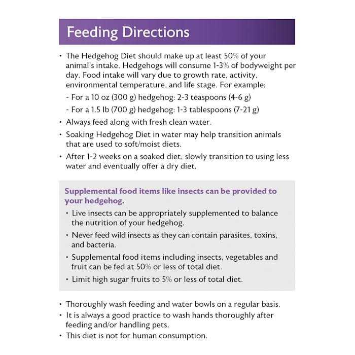 Hedgehog Food R21955