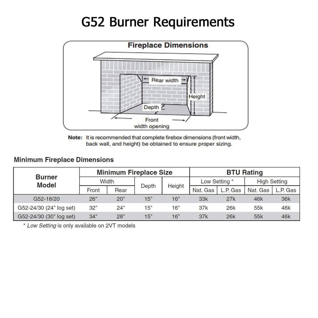 Vented Fireplace Burner B38421
