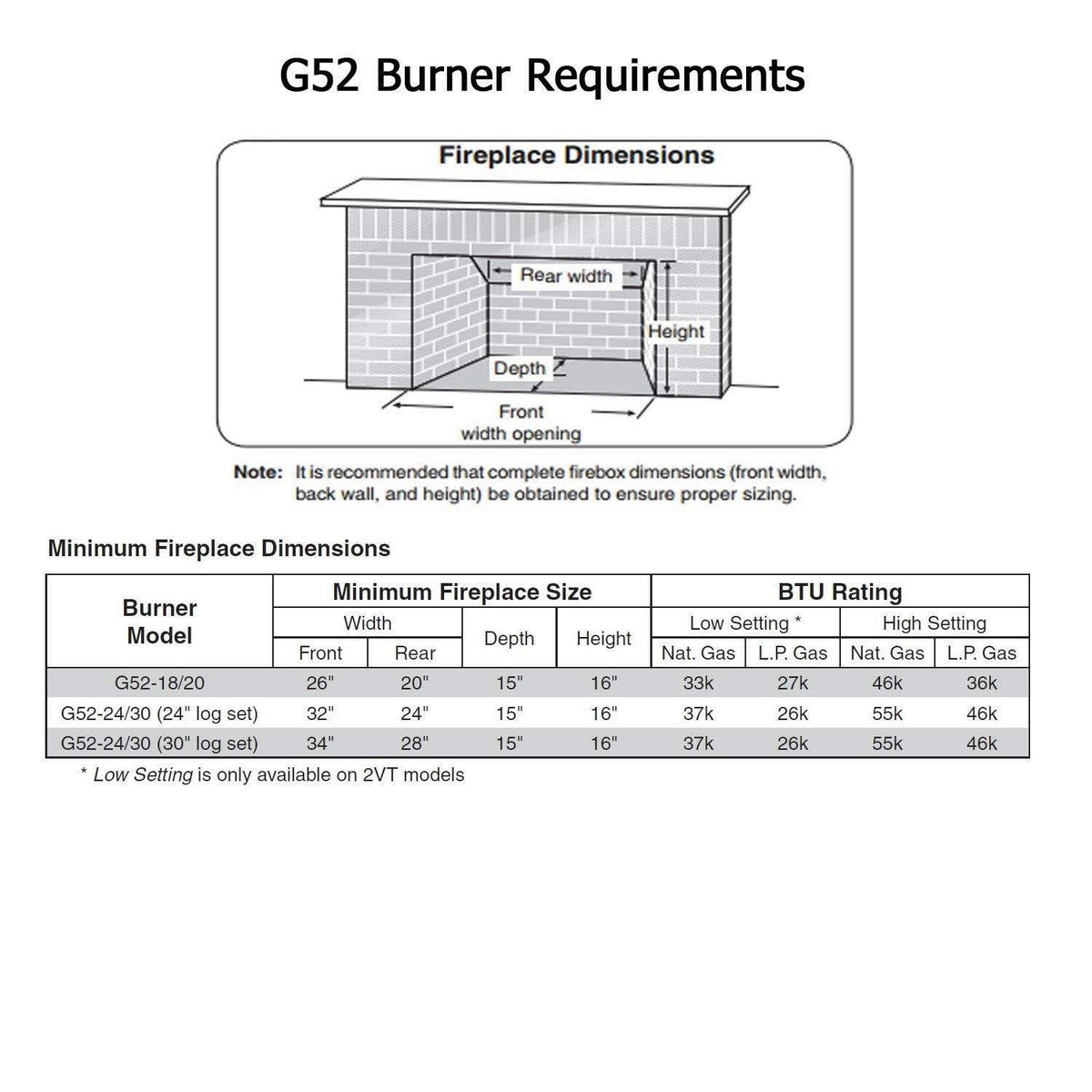Vented Fireplace Burner B38421