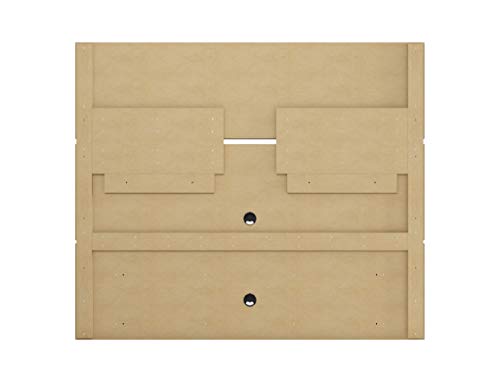 Off White and Cinnamon Floating Wall Entertainment Center S300
