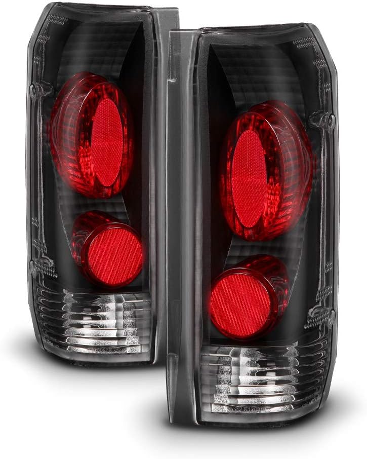 Black Smoked Tail Lights Pair Set Left+Right V1440