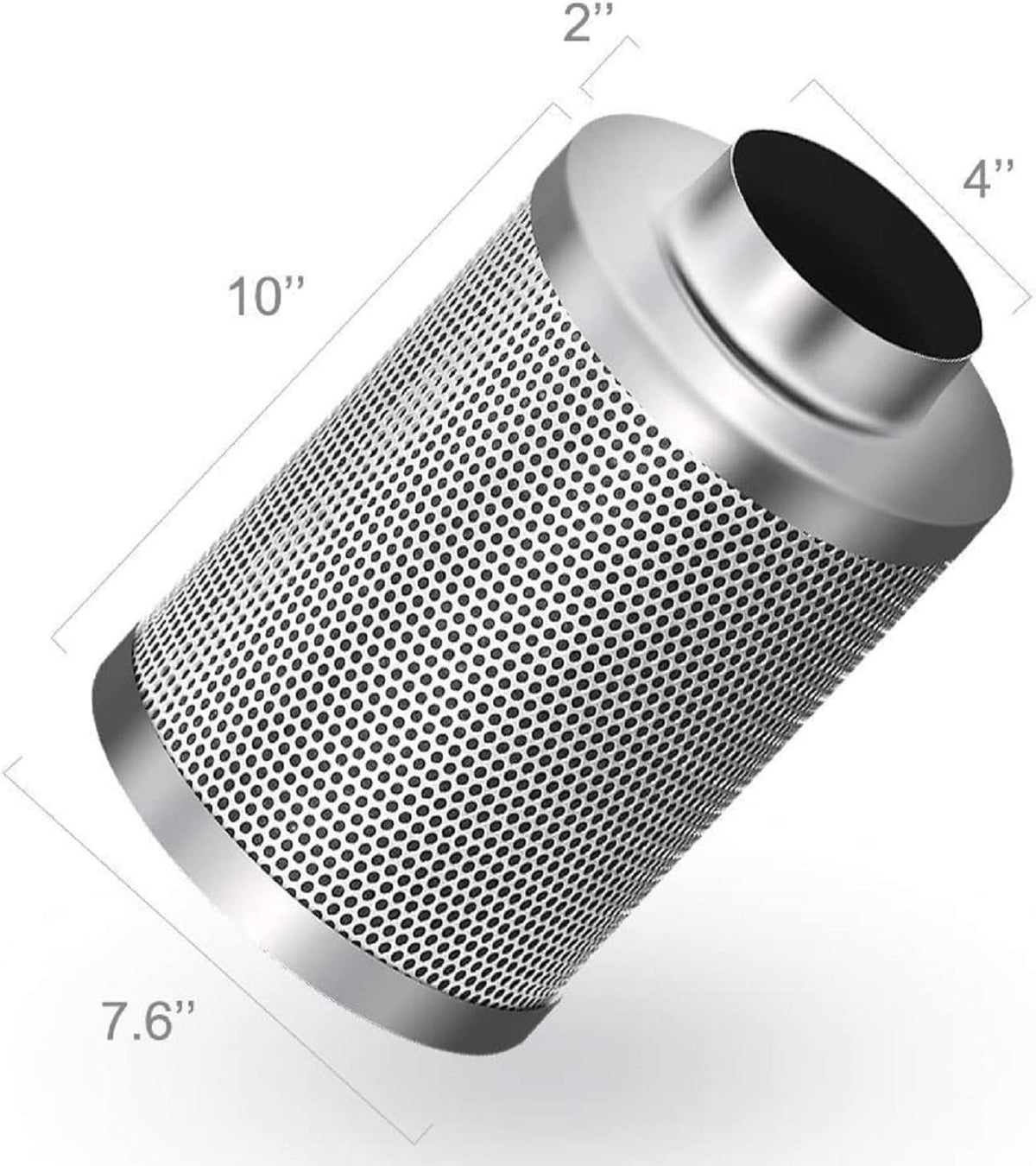 4 Inch 118 CFM Inline Fan Carbon Filter 8 Feet Ducting Combo O85322