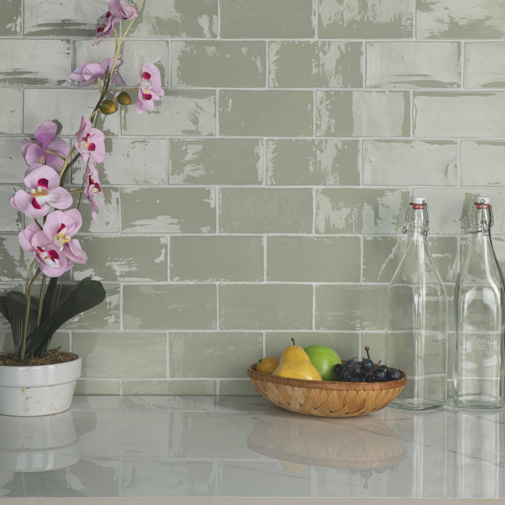 Sage Ceramic Wall Subway Tile - Case 44 Tiles K703