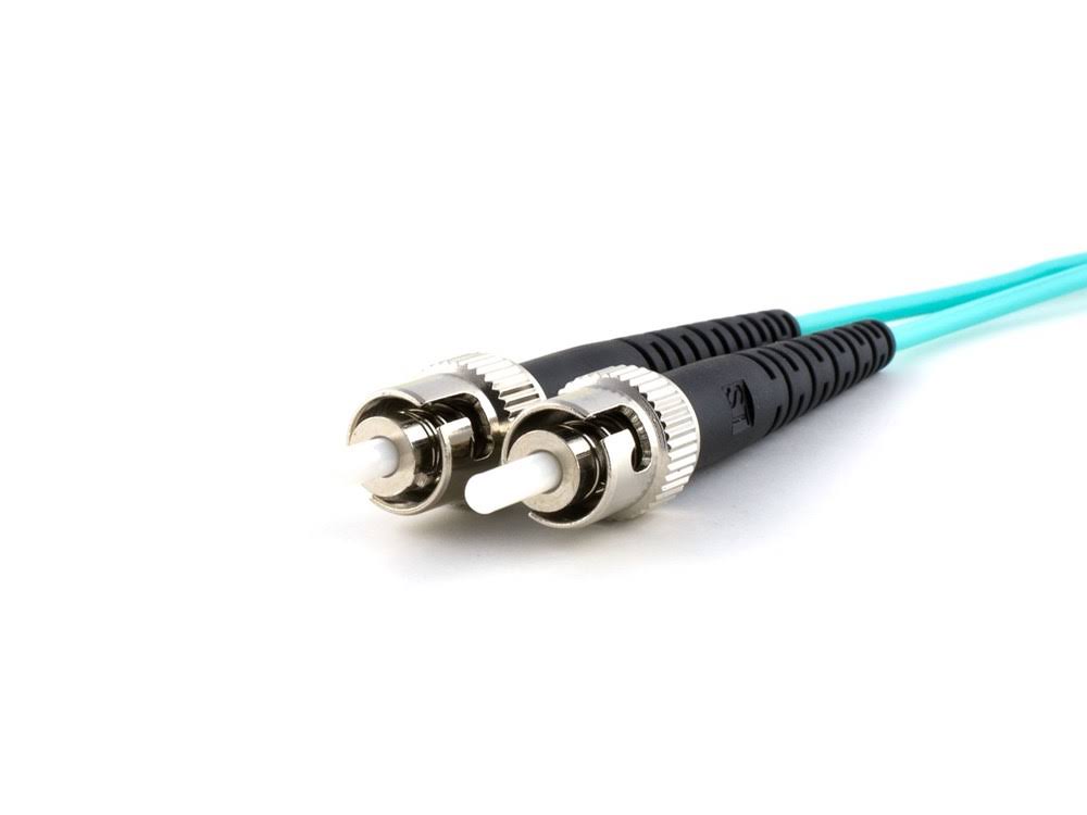 50m Multimode Duplex Fiber Optic Patch Cable OM3 Aqua V74608