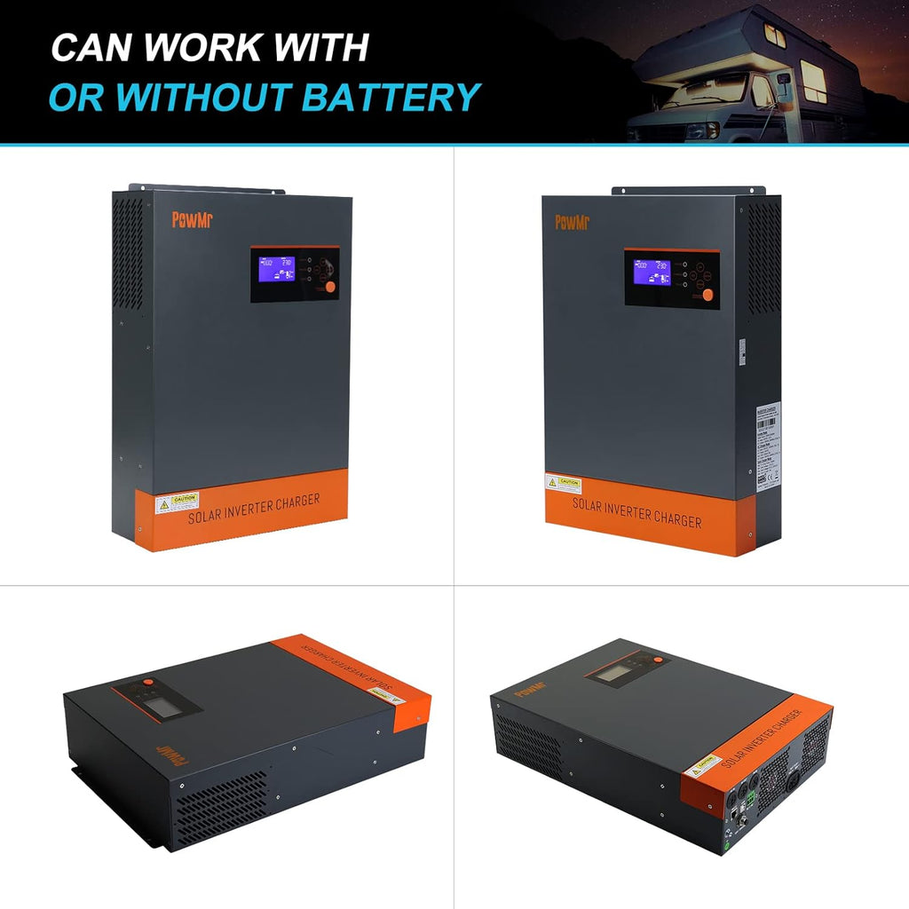 5500W Solar Hybrid Inverter with 80A MPPT Charge Controller 48V DC to 220/230V AC Pure Sine Wave Inverter L131