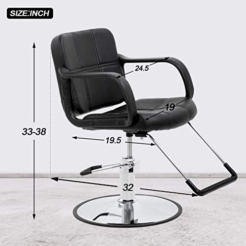 Black Heavy Duty Swivel Hydraulic Pump Barber Salon Chair X3916