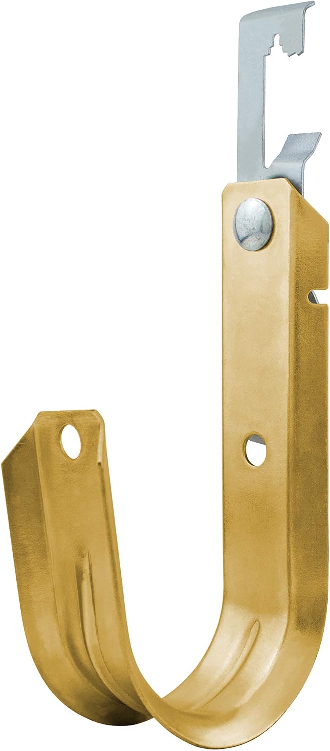 Heavy Duty Metal Cable & Wire Support J-Hook Hangers with Bat Wing Clip I58078