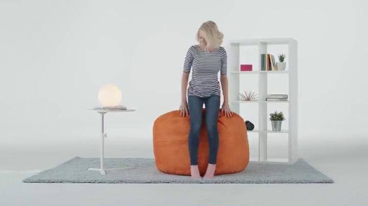 Plush Microsuede Bean Bag Sofa XL Navy V139