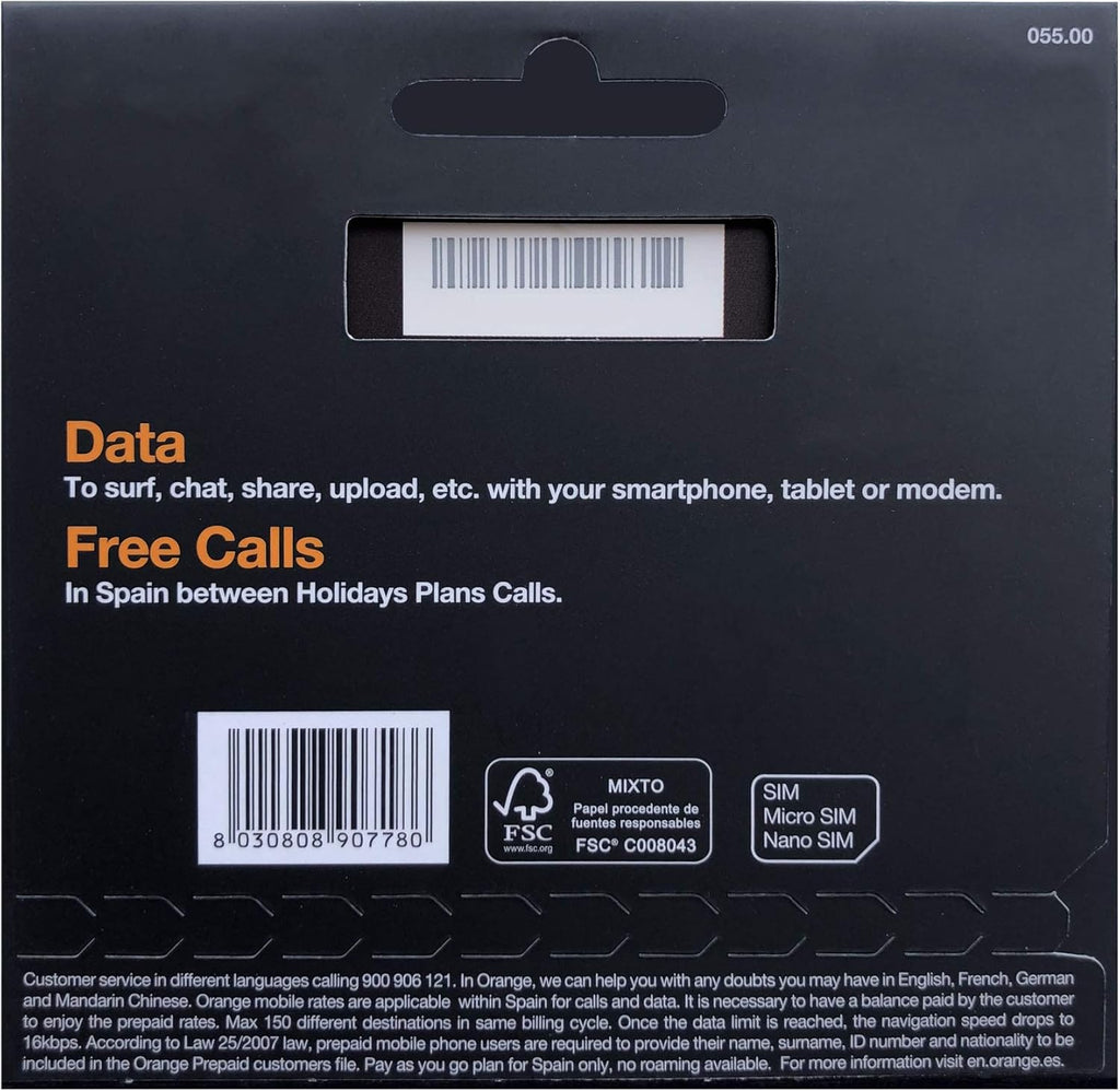 Orange Prepaid SIM Card 60 GB Pack of 2 N943