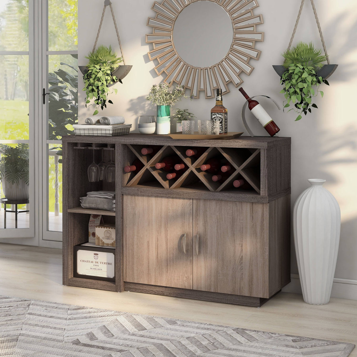 Grey 6 Shelf Dining Server L928265