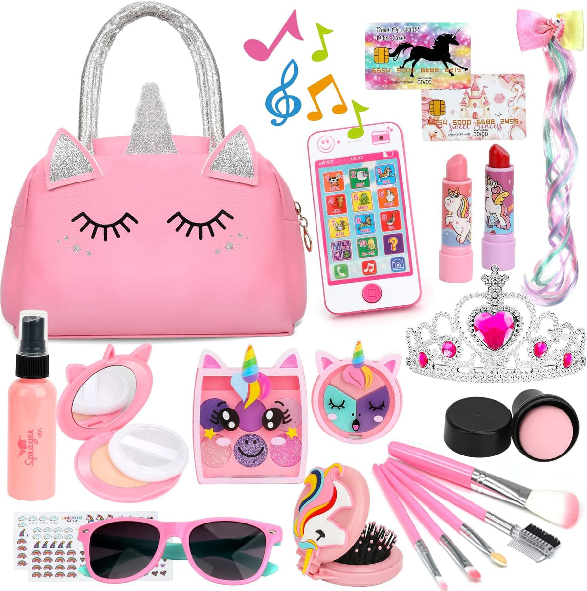 Fake Pretend Makeup Purse with Kids Phone Q873