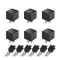 6 Pcs 12V 40 AMP Waterproof Automotive Relay and Harness Set W1179