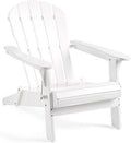 Foldable Eucalyptus Adirondack Chair, White W648