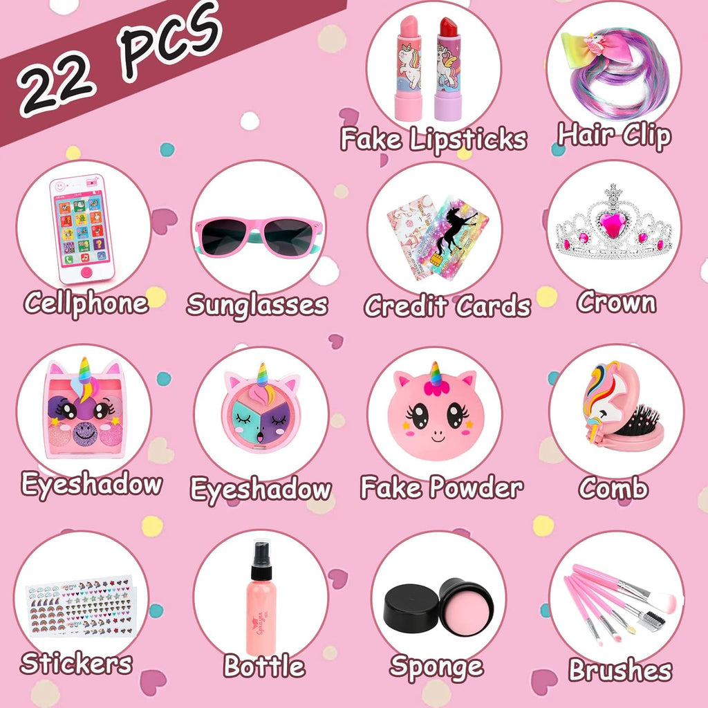 Fake Pretend Makeup Purse with Kids Phone Q873