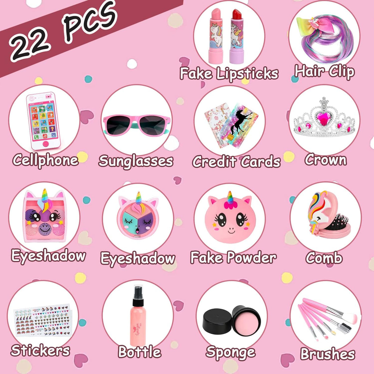 Fake Pretend Makeup Purse with Kids Phone Q873