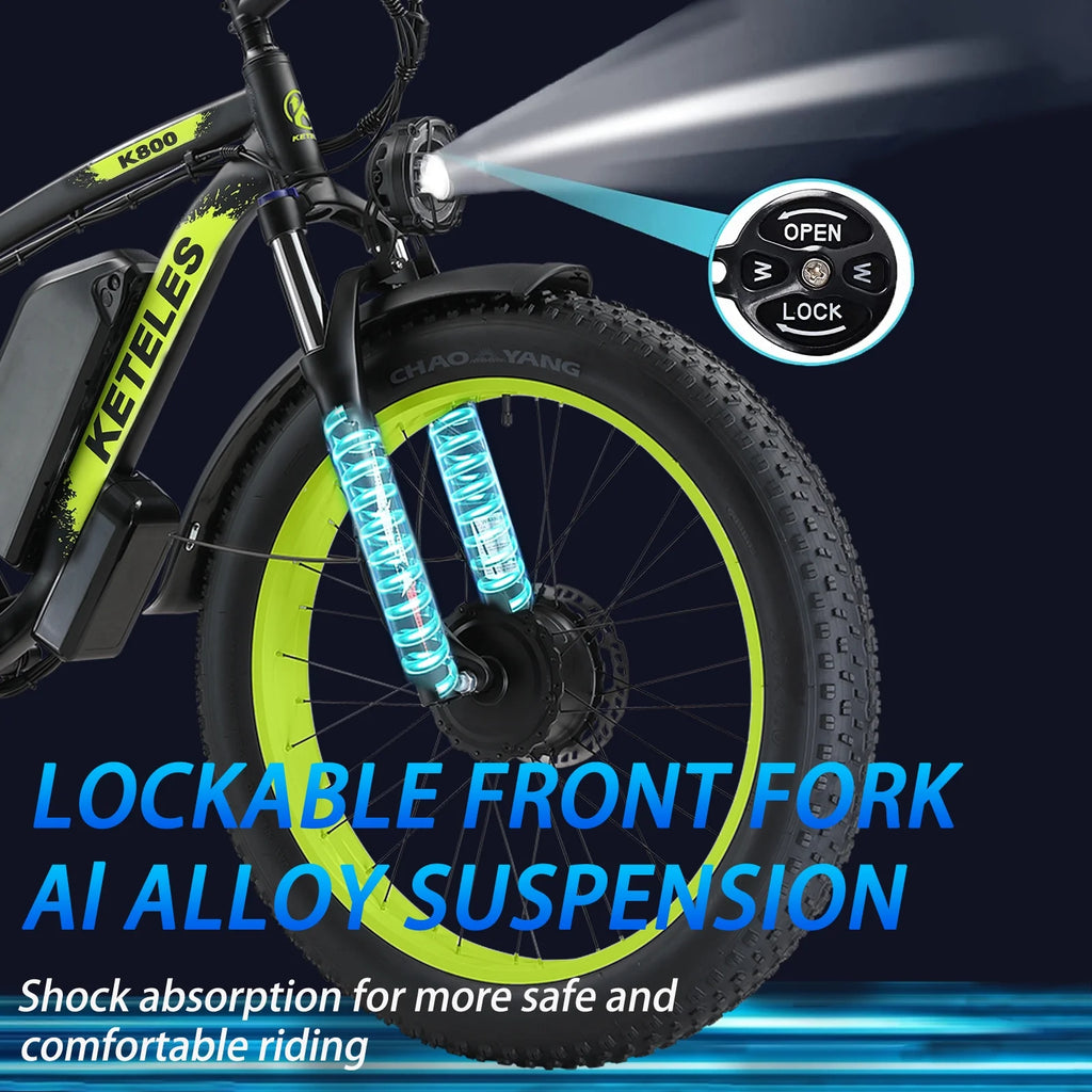 2000W 26" Fat Tire Dual Motor Electric Bike R97761