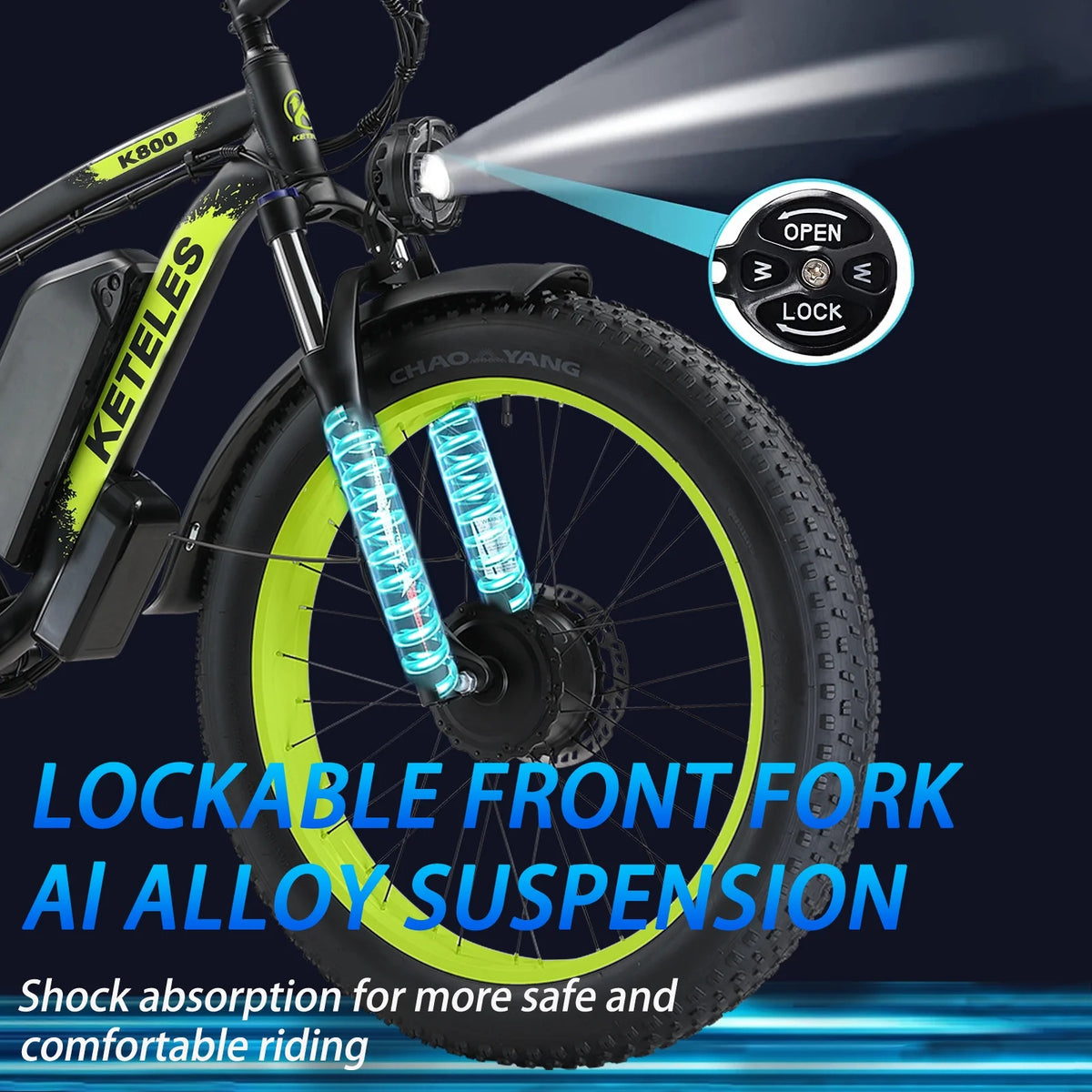 2000W 26" Fat Tire Dual Motor Electric Bike R97761