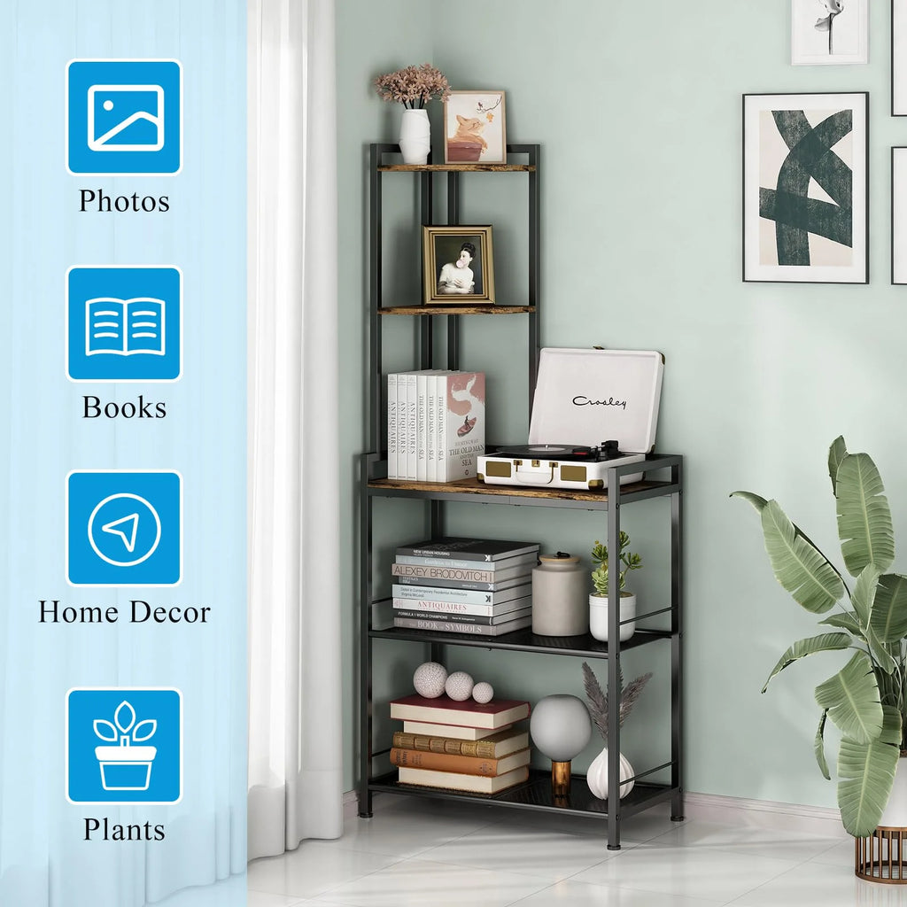 Black 5 Tier Corner Shelf F684623