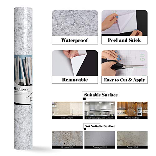 15.8"x276" Glossy Granite Contact Paper F2372