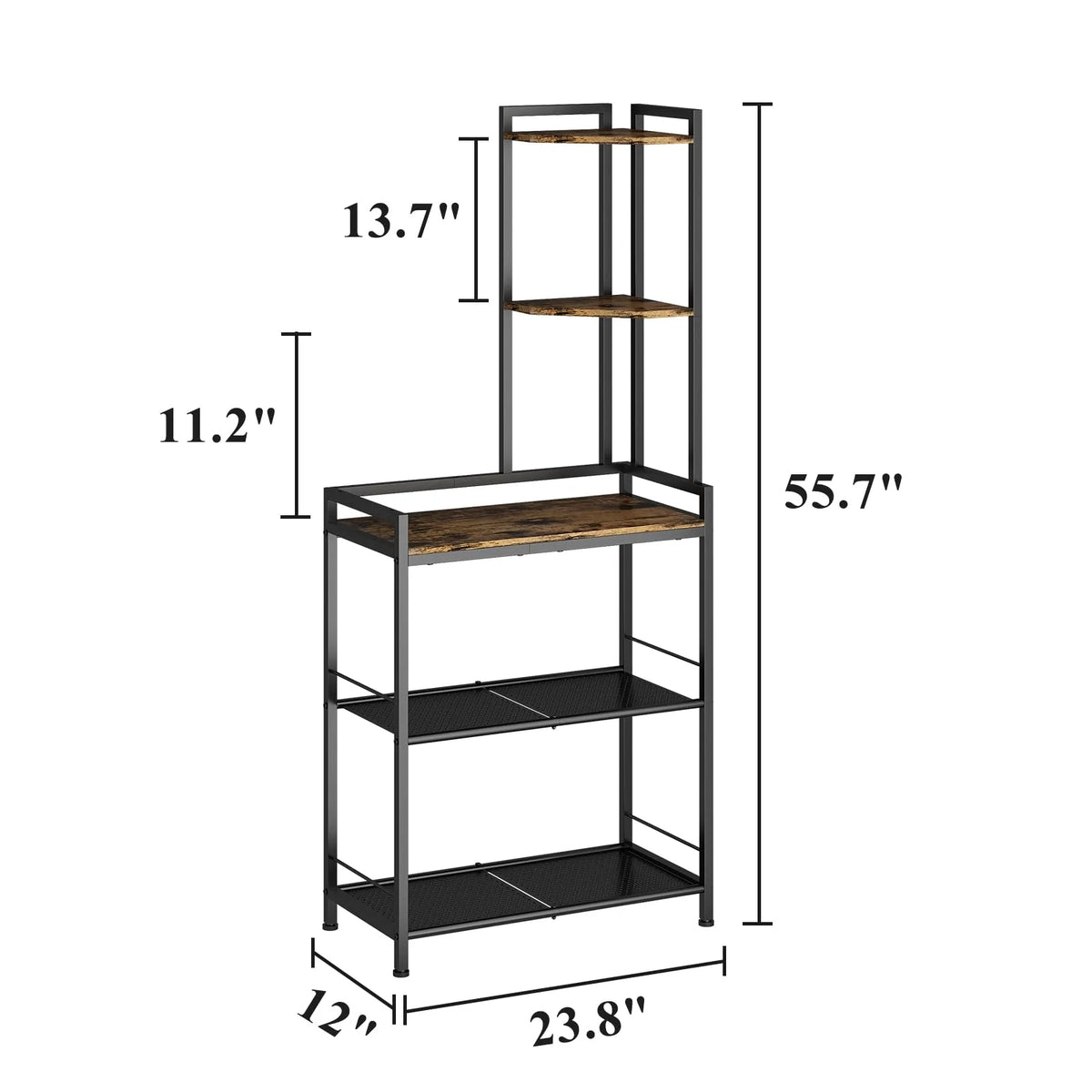 Black 5 Tier Corner Shelf F684623