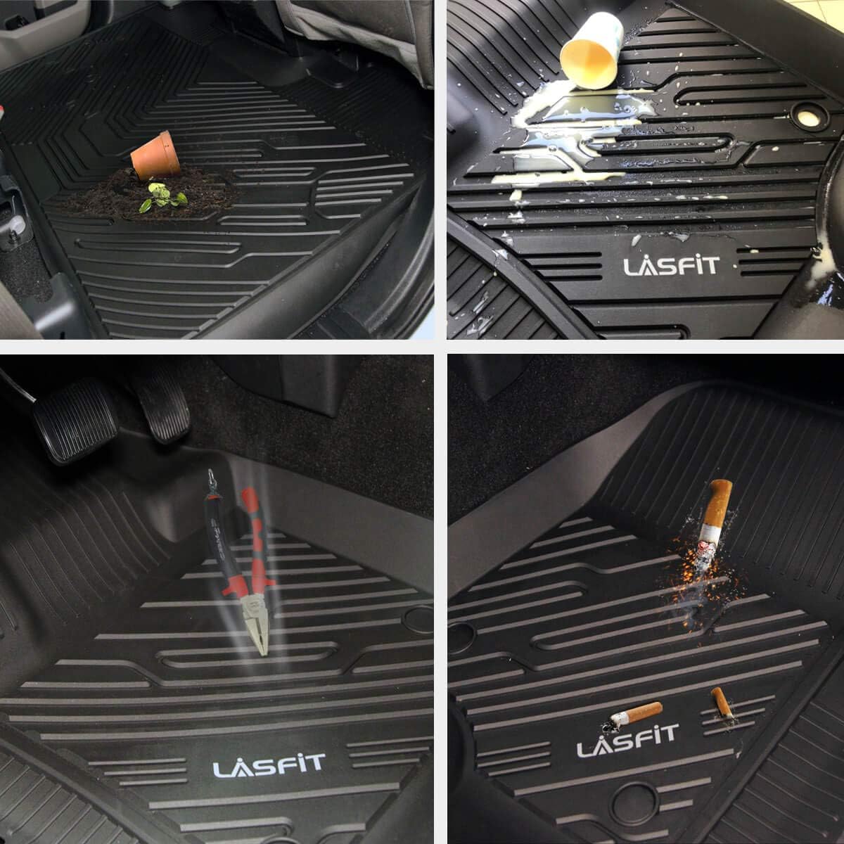 Black All Weather TPE Floor Liners J8109