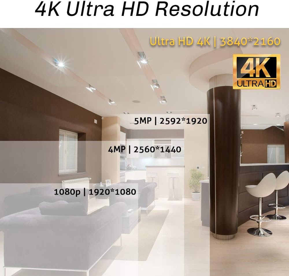 16 Channel 4K NVR 8MP H.265+ Color Night Vision Smart AI Security Camera System 4 x Dome 4 x Bullet Waterproof PoE IP Camera B557