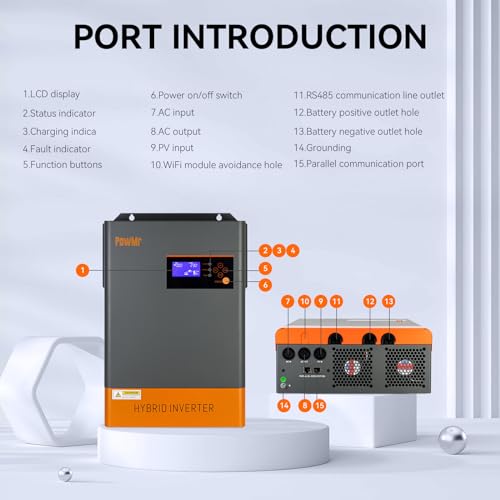 5000W 48V Off Grid Pure Sine Wave Inverter Charger with MPPT Charger Q362