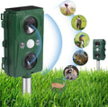 Ultrasonic Solar Animal Deterrent with Motion Sensor and Flashing Lights T443