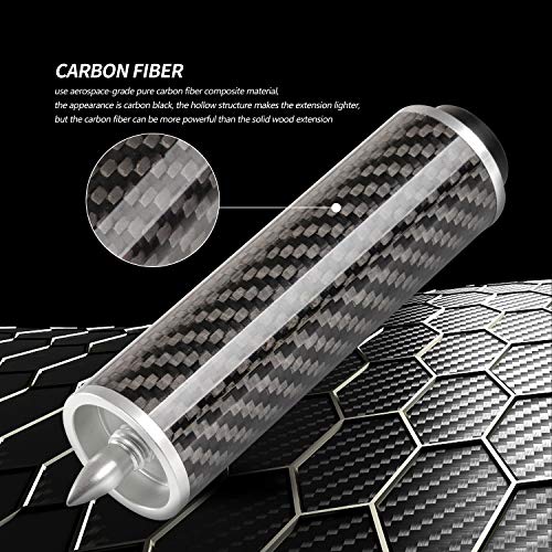 Pool Cue Extension 2'' 3'' 4'' 6'' 8'' 12'' Carbon Fiber Billiard Cue Extension G1230
