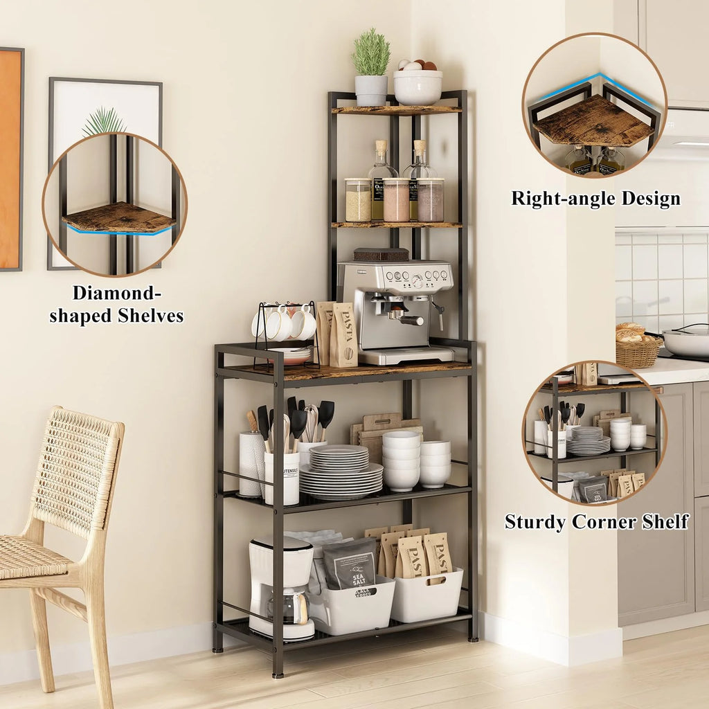 Black 5 Tier Corner Shelf F684623