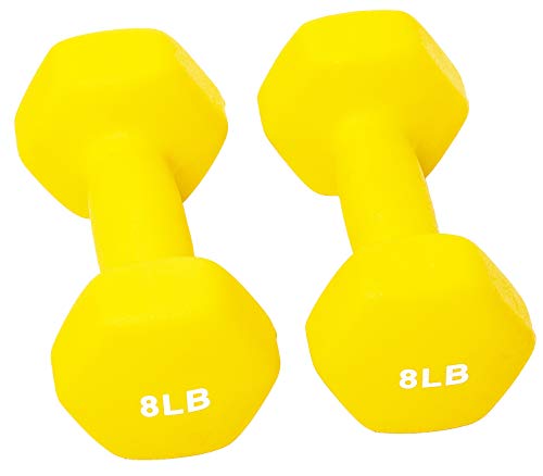 Set of 2 Neoprene Coated Non-Slip Grip Dumbbell Weights L9771