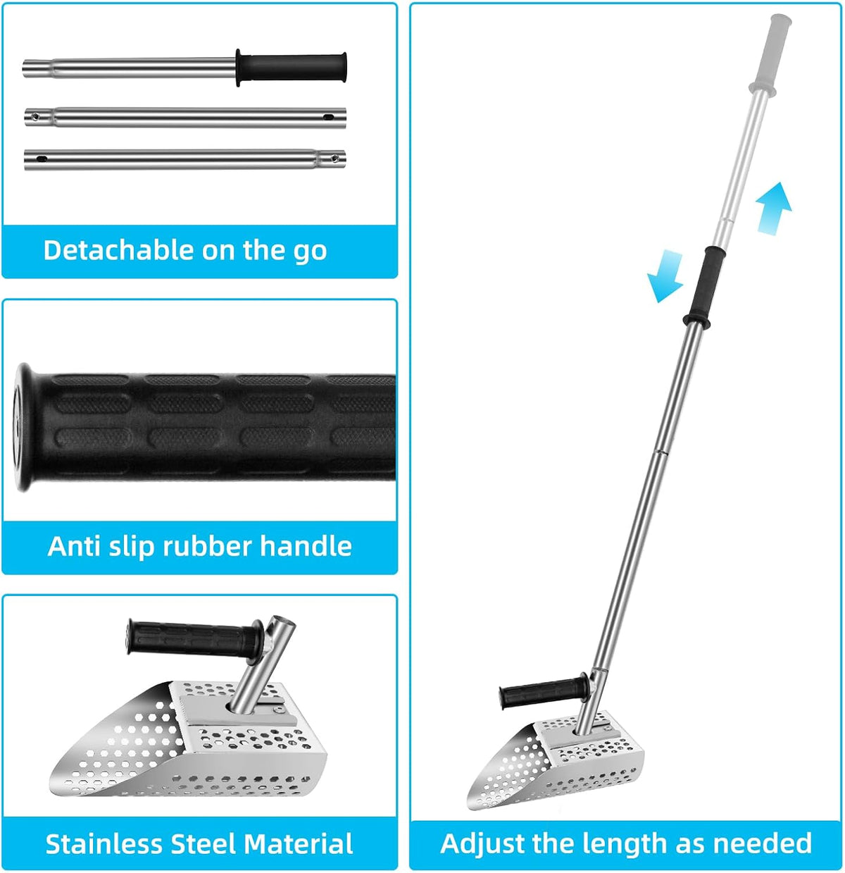 Long Handle Stainless Steel Sand Scoop Q31525