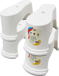 White 2 Pairs Plastic Toilet Stool E88270