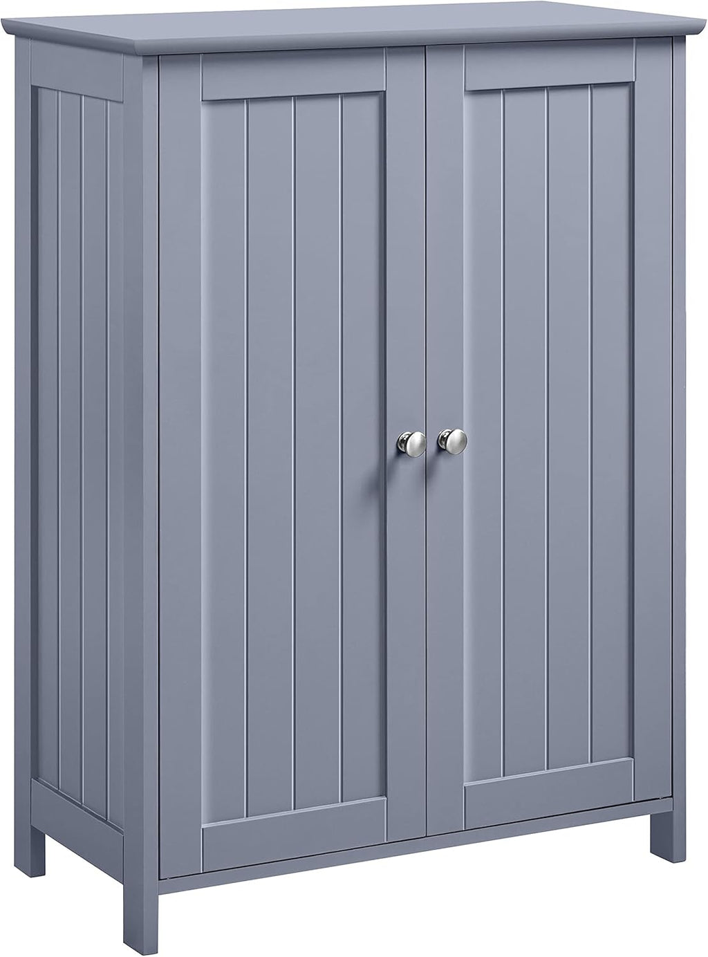 Gray Bathroom Storage Cabinet with Double Doors and Adjustable Shelves H4614