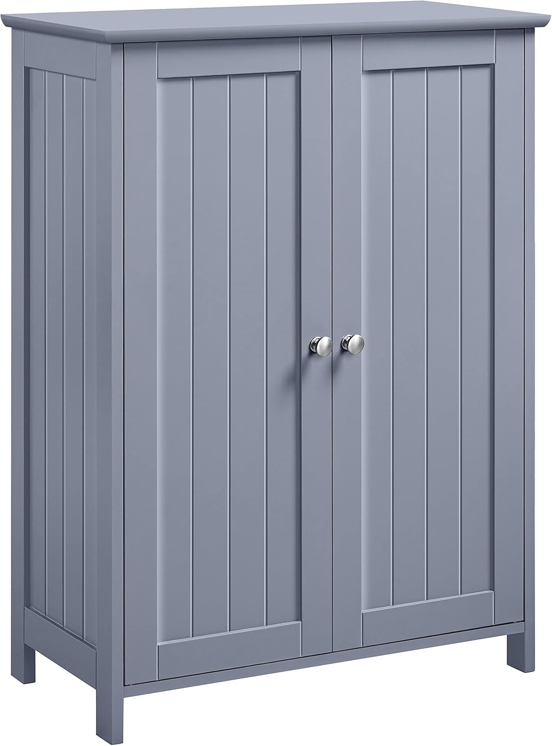 Gray Bathroom Storage Cabinet with Double Doors and Adjustable Shelves H4614